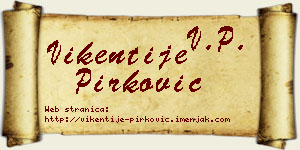 Vikentije Pirković vizit kartica